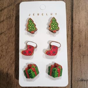 Fashion Jewelry Holiday Tree, Stocking, and Gift Earrings